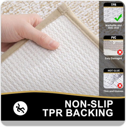 OLANLY Bathroom Rugs - Extra Soft Microfiber Bath Mat | Non-Slip, Quick Dry, 24x16, Beige