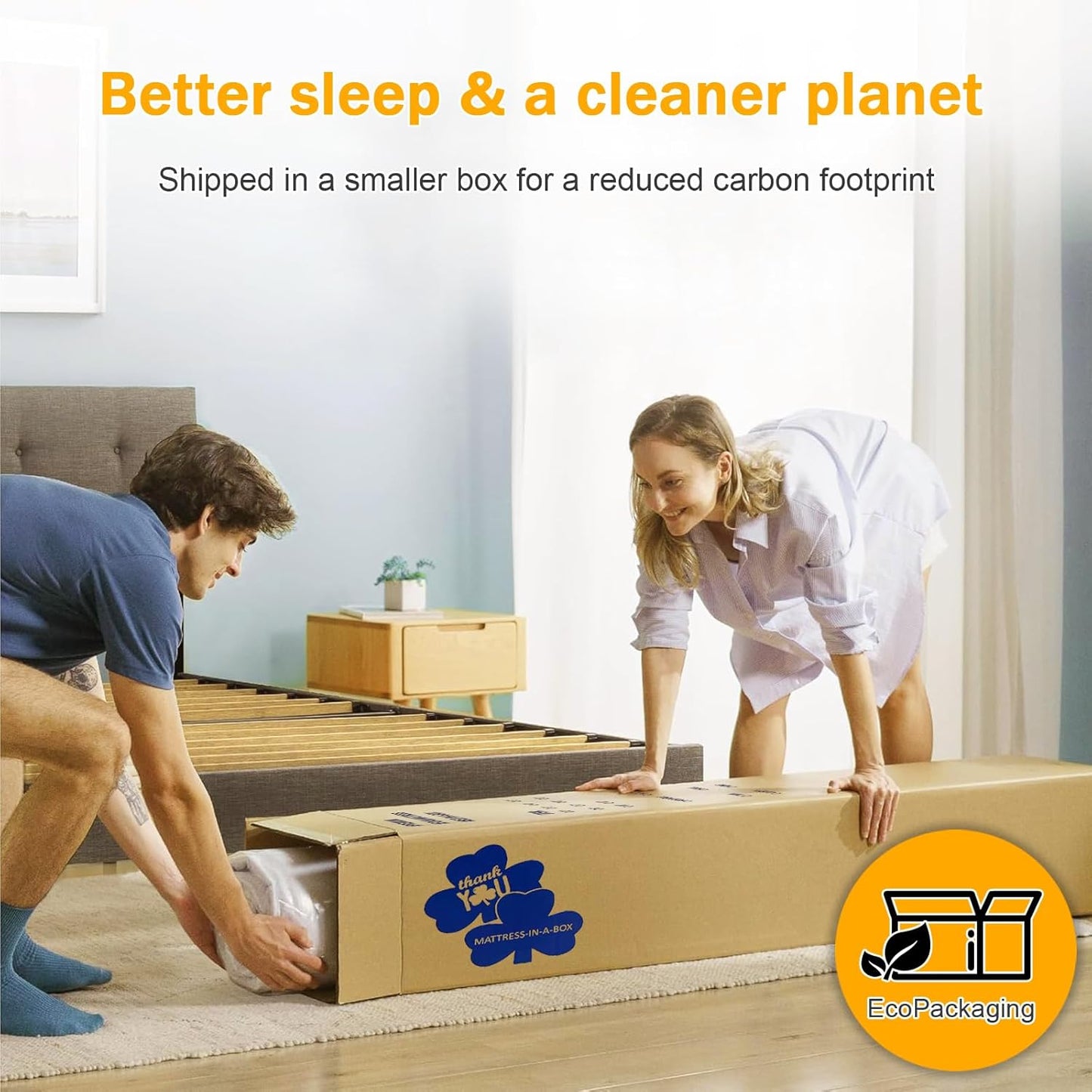 Skiennix Twin Size Gel Memory Foam Mattress - Medium Firm Support | Removable Washable Cover