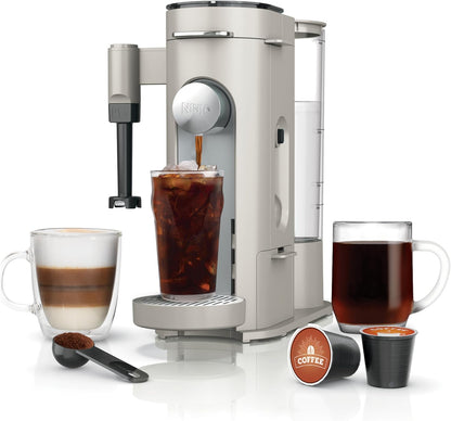 Ninja Pod & Grounds Coffee Maker - Single-Serve K-Cup Compatible with Built-In Frother | 56 oz Reservoir, Compact Design
