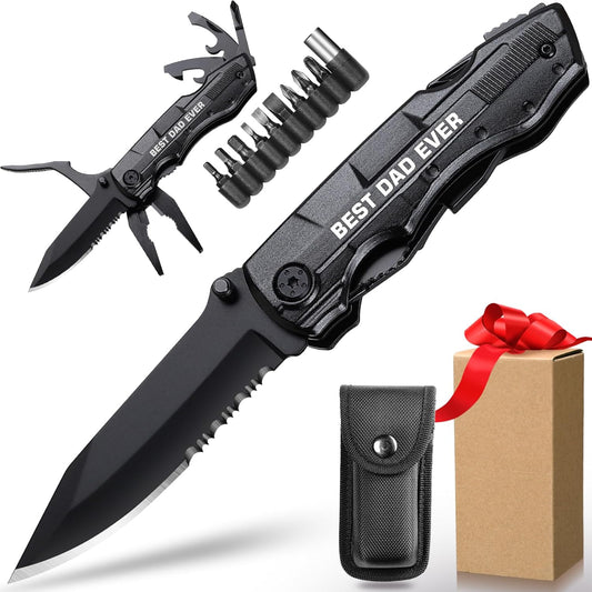 BEST DAD EVER Multitool Knife by [Brand Name] - Perfect Gift for Father's Day, Christmas & Birthdays