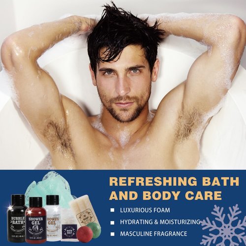 BODY & EARTH 2025 Men's Advent Calendar - 24-Day Skincare & Beard Care Grooming Set | Perfect Holiday Gift
