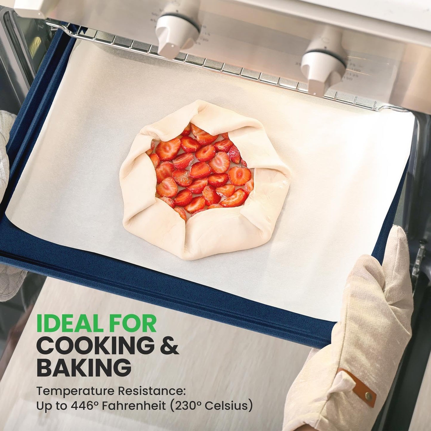 NutriChef Extra Large Nonstick Cookie Sheet - 22" x 16" Premium Carbon Steel Baking Tray for Cookies & Pastries