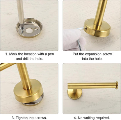 uxcell Stainless Steel Toilet Paper Holder - Rustproof Wall Mount Tissue Holder | 6.2-Inch Silver Design