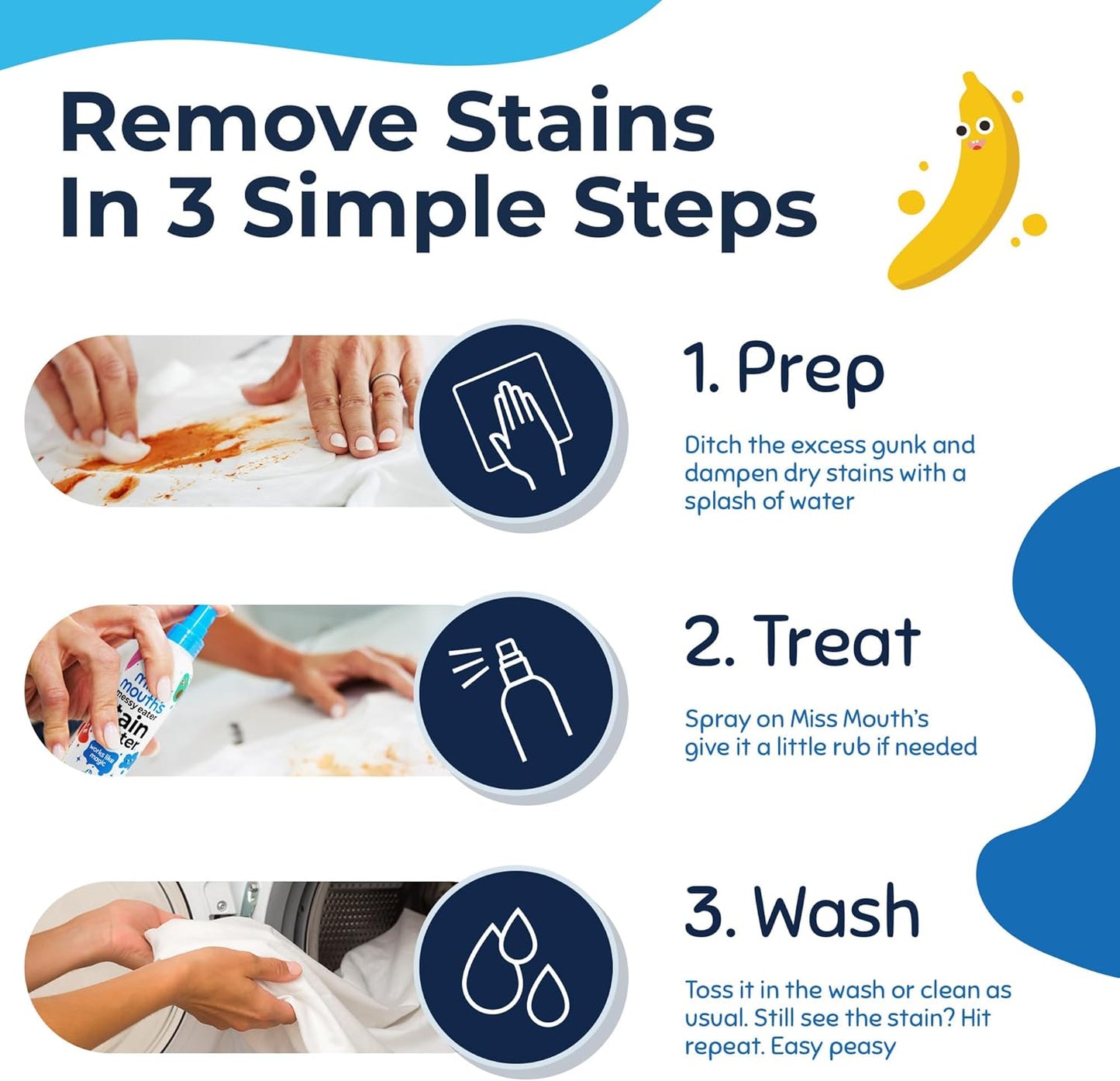 Miss Mouth's Messy Eater Stain Treater Spray - 4oz Stain Remover for Newborns & Babies | Effortlessly Removes Food, Grease & Coffee Stains