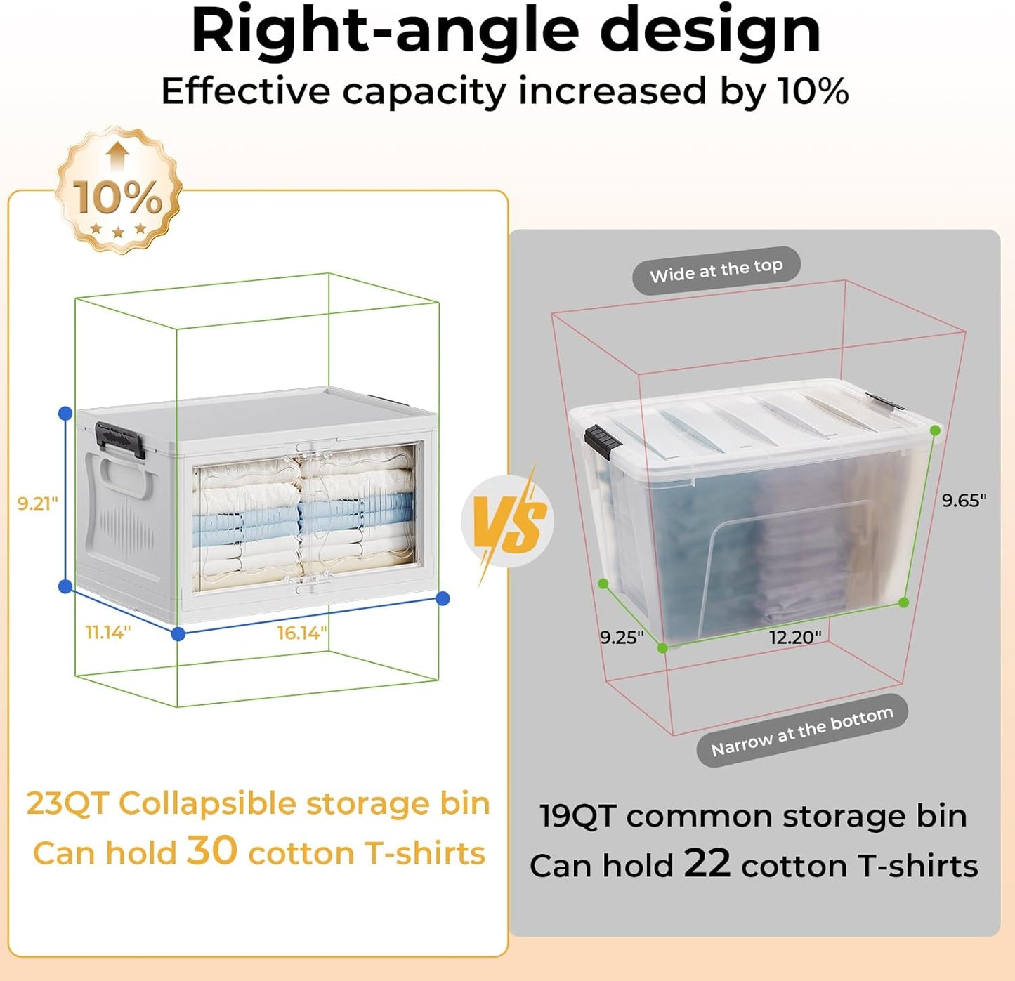 OlarHike 23QT Stackable Storage Bins - Lockable Plastic Containers with Lid & Wheels | 4-Pack for Home Organization