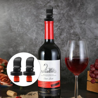6PCS Wine Bottle Stoppers, Reusable Plastic Wine Corks Wine Stoppers Bottle Caps Champagne Stoppers with Airtight Seal, Keep Wine Fresh Wine Bottle Sealer Set
