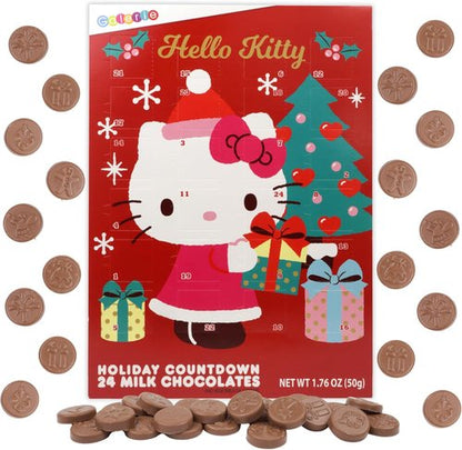 Hello Kitty | 2023 Christmas Countdown Calendar - 24 Milk Chocolate Pieces, Advent Calendar for Kids, 1.76 Ounces