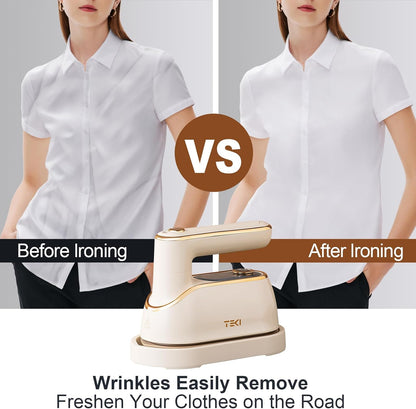 Skiennix Travel Steamer - Portable 1200W Garment Iron with 150ml Water Tank | Compact & Foldable Wrinkle Remover