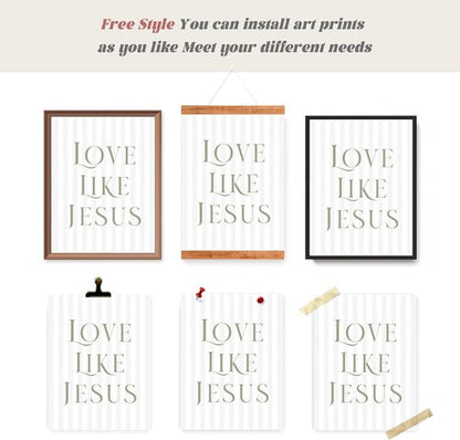 LARTSFRO Coquette Beige Bow Wall Art Decor - Inspirational Christian Posters for Teen Girls | 12x16 Inch Set of 4 Unframed