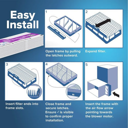 Filtrete Refillable Air Filter - MPR 1550, MERV 12, Allergen & Virus Protection | 16x25x4, 2 Pack