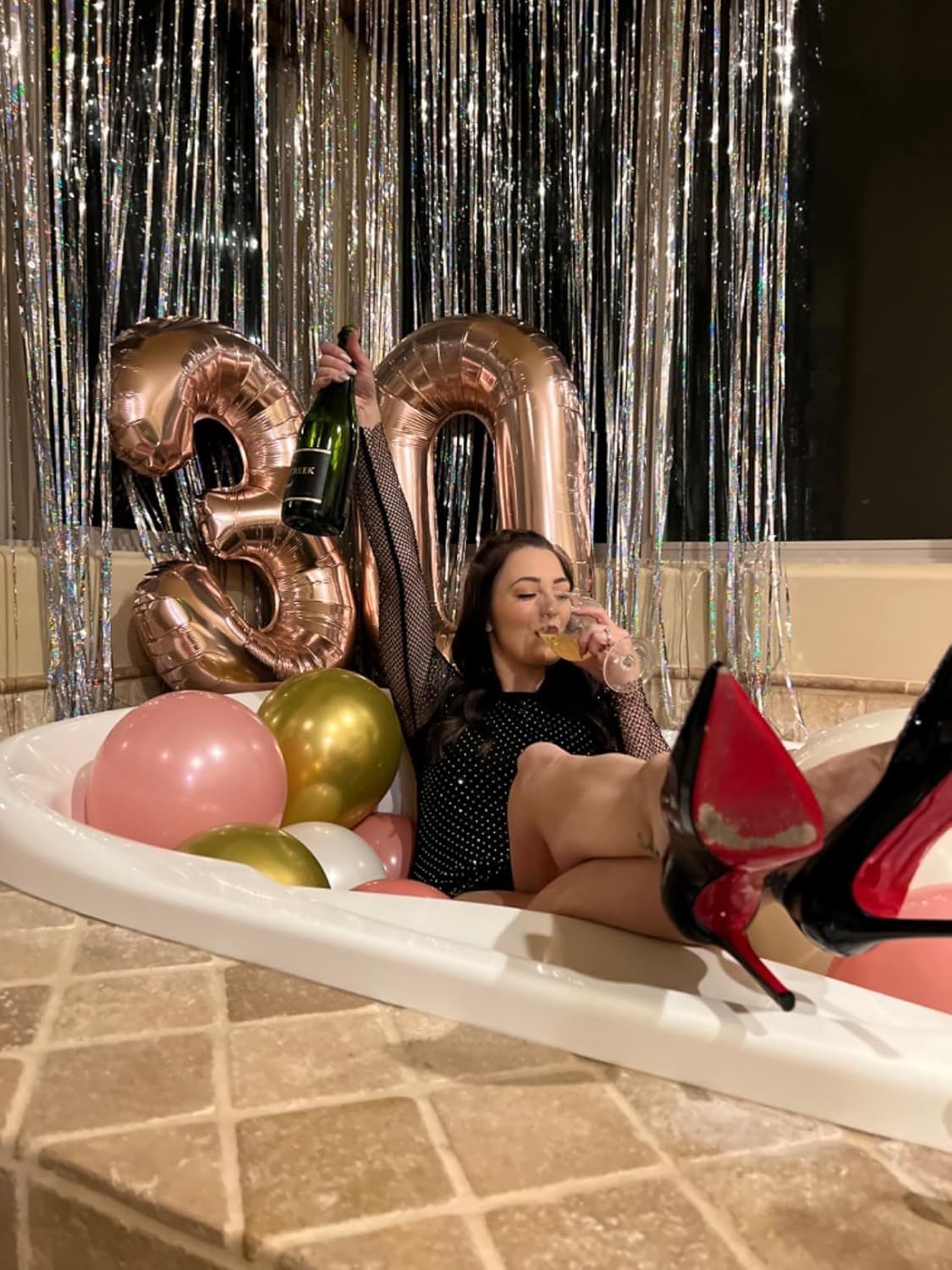 Rose Gold 40-Inch Number Balloons by [Brand Name] - Perfect for 13th Birthday, Weddings & Graduations