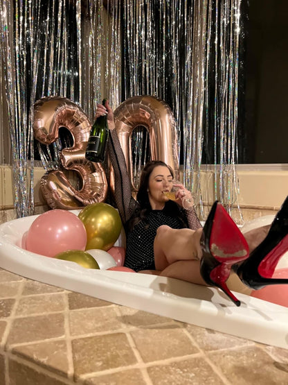 Rose Gold 40-Inch Number Balloons by [Brand Name] - Perfect for 13th Birthday, Weddings & Graduations