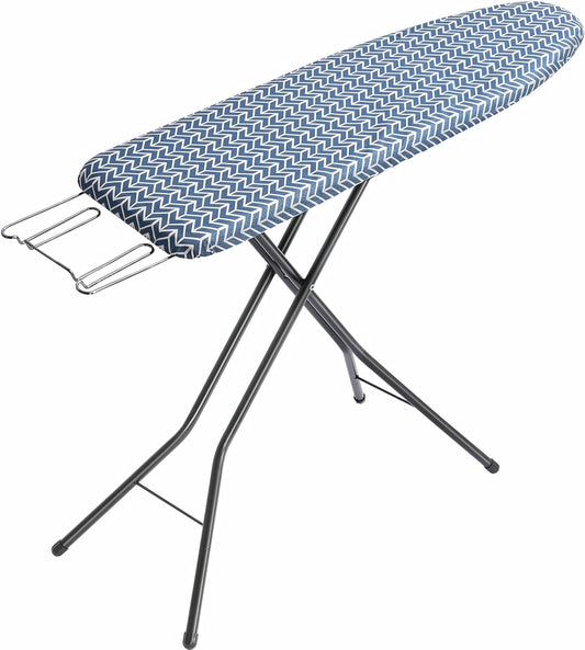 APEXCHASER Full-Size Ironing Board - Adjustable Height, Lightweight & Foldable with Thick Padding | Blue 43x13