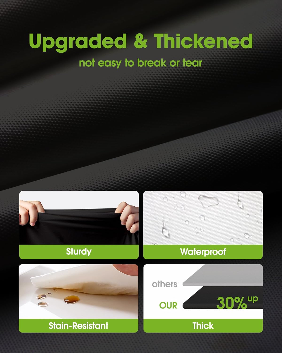 Pureegg Disposable Plastic Tablecloths - 10 Pack, Leakproof & Sturdy, 54 x 72 Inch, Black for Halloween Parties