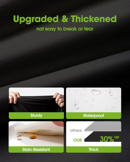 Pureegg Disposable Plastic Tablecloths - 10 Pack, Leakproof & Sturdy, 54 x 72 Inch, Black for Halloween Parties