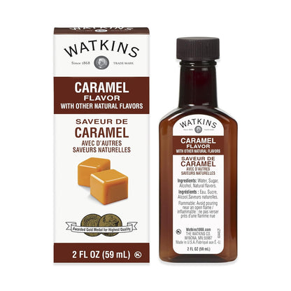 Watkins Caramel Flavor - 2 Oz Bottles | Pack of 6 for Delicious Baking and Cooking