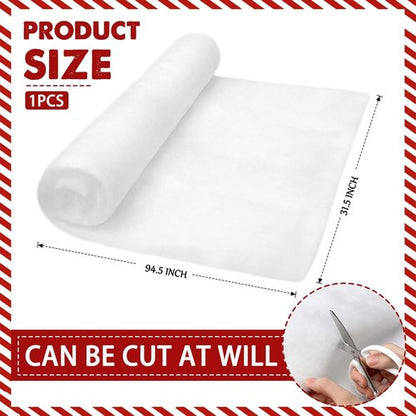 Hatisan Fake Snow Blanket - 30" x 8 Ft Thickened Fluffy Christmas Decor | 2-Pack for Trees & Crafts