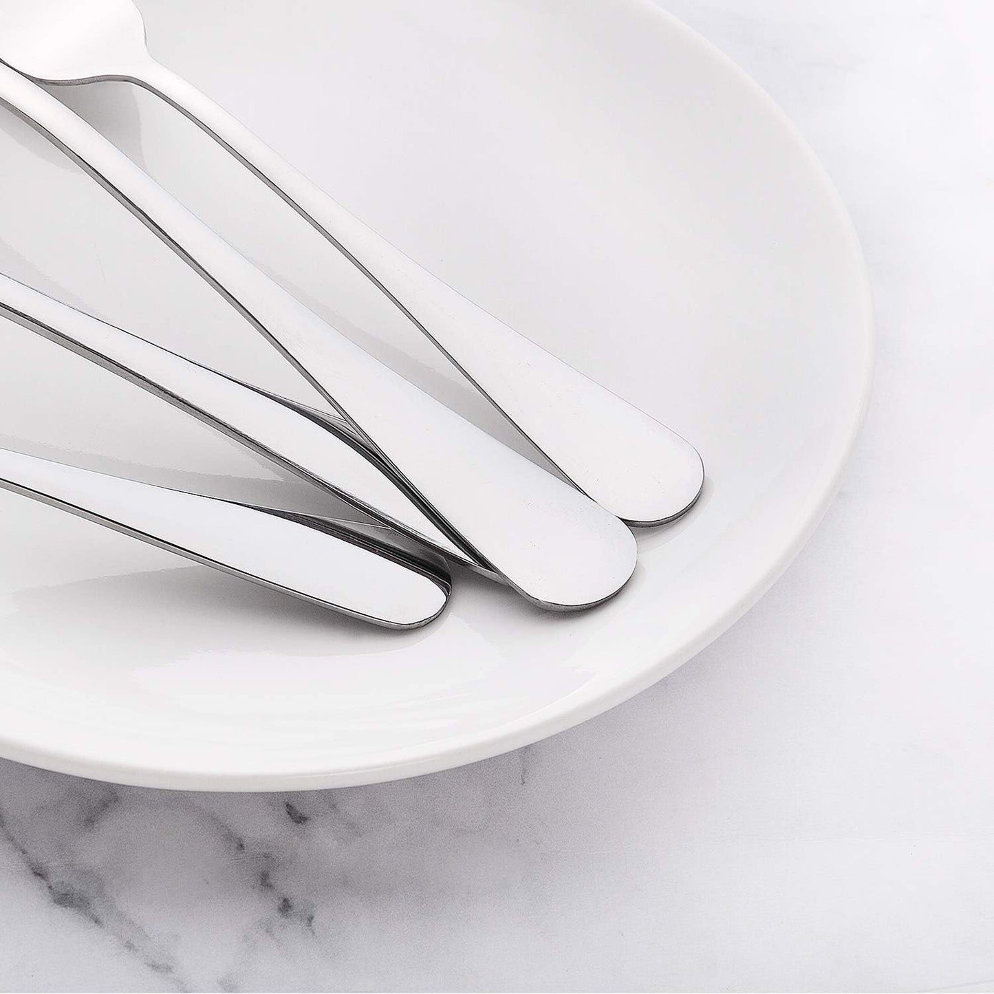 Regine Switzerland 40-Piece Stainless Steel Silverware Set - Service for 8 | Dishwasher Safe, Mirror Polished