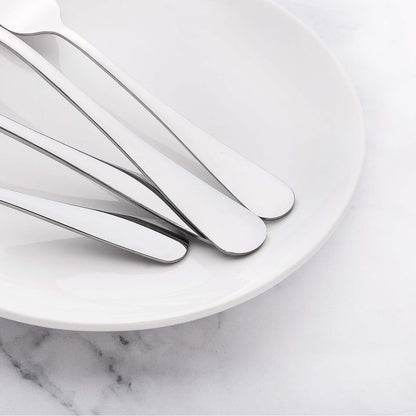 Regine Switzerland 40-Piece Stainless Steel Silverware Set - Service for 8 | Dishwasher Safe, Mirror Polished