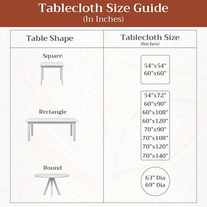 Pumpkin Spice 60" x 120" Rectangular Cotton Tablecloth - 100% Cotton, Maison d'Hermine (Variation 007)