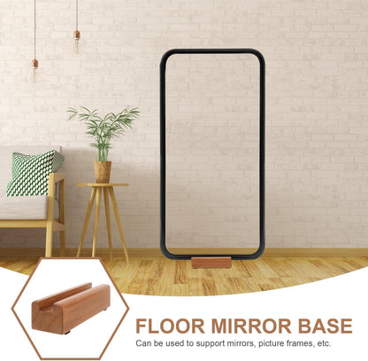 Uonlytech Full Length Solid Wood Floor Mirror - Heavy Duty Non-Slip Stand for Home Decor
