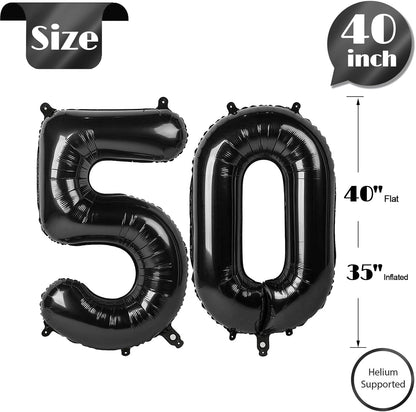 Number 50 Balloon by [Brand Name] - 40 Inch Giant Foil Balloon for 50th Birthday Party Decorations