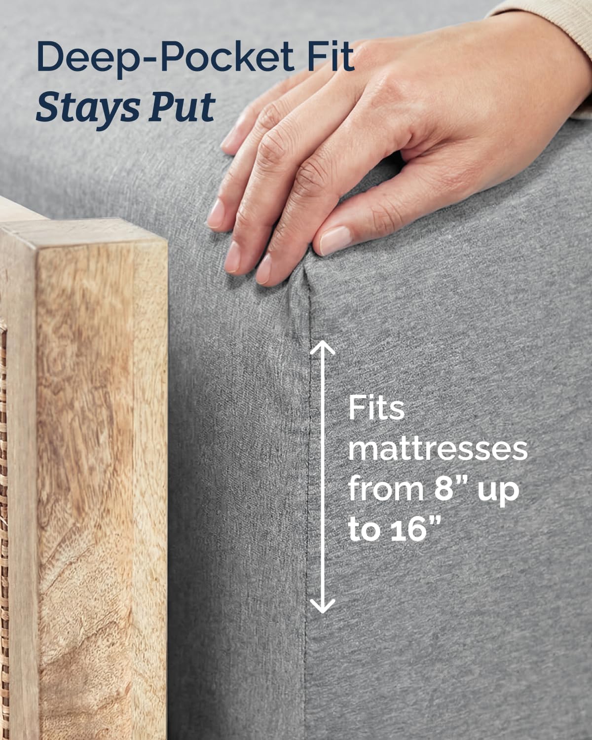 Skiennix Twin Size 3-Piece Sheet Set - Comfy Cooling Bed Sheets with Deep Pockets - Soft & Wrinkle-Free Grey
