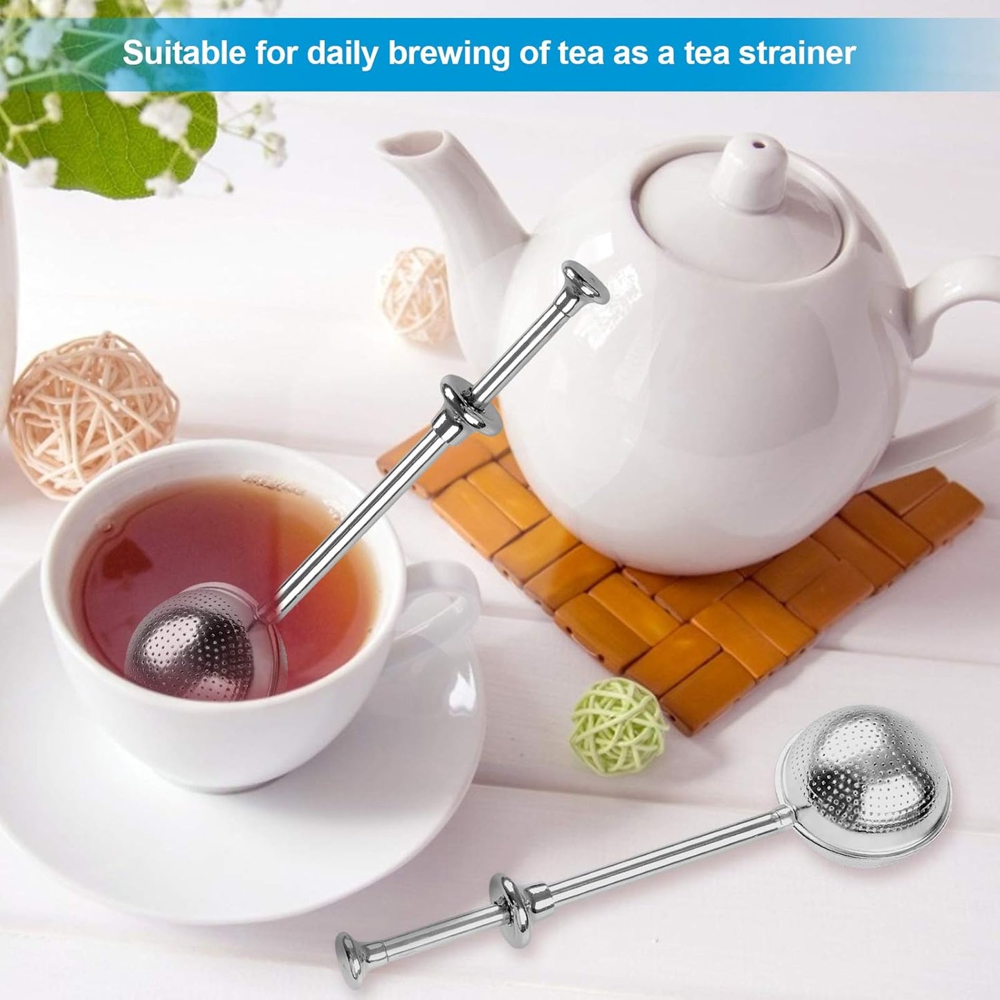 Skiennix Bakers Dusting Wand - Stainless Steel Flour Duster for Sugar & Spices | 2 Pcs Set