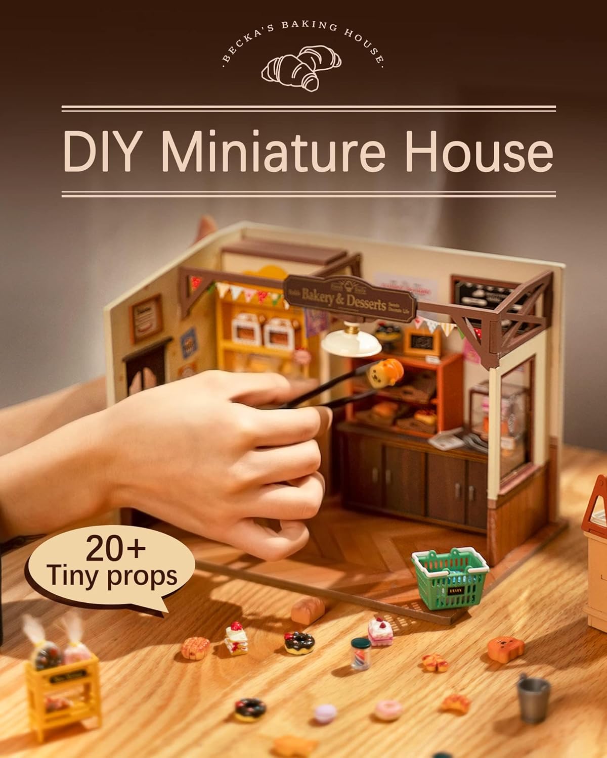 Rolife Miniature House Kit - 1:20 DIY Dollhouse with LED Lights | Perfect Craft for Adults & Gift Idea