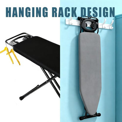 Ironing Board Full Size, Heat Resistant Cover Wide Iron Board with Steam Rest, Ultra Thick Padding, Height Adjustable Heavy Sturdy Metal Frame Legs Ironing Stand,Non-Slip Foldable 58"x15"