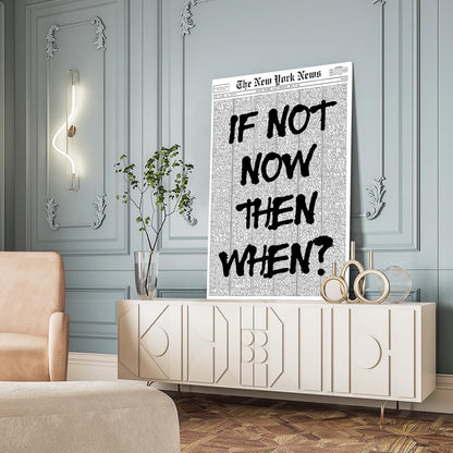 Positive Affirming Quotes Poster - Black and White Retro Wall Art for Bedroom | 24x36 Inch Unframed