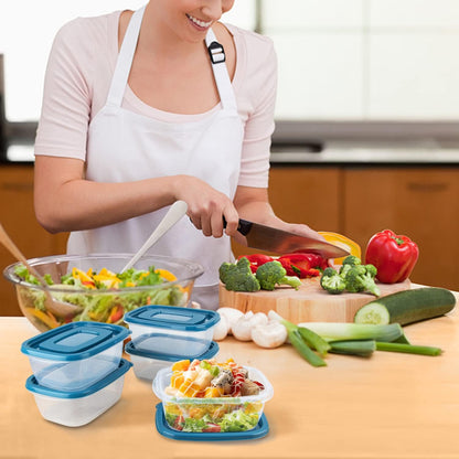 Skiennix Food Storage Containers - BPA-Free Plastic Meal Prep Set | 10PCS, Microwave & Freezer Safe, 0.53 Quarts Each