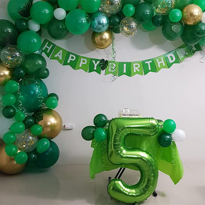 Skiennix 40-Inch Green Number 3 Balloons - Self-Inflating Foil Mylar for Birthday Parties & Anniversaries