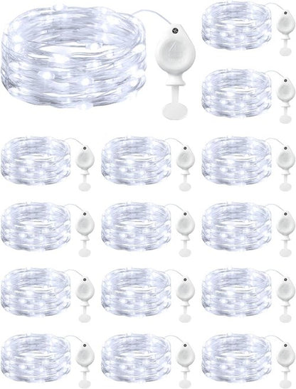 Brightown 14 Pack LED Fairy Lights - Battery Operated Waterproof String Lights | 7ft Silver Wire for DIY Decor