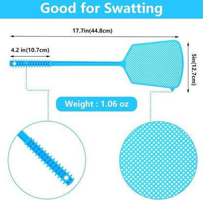 Fly Swatter 5-Pack | Heavy-Duty Manual Fly Killer with Long Handle for Indoor & Outdoor Use
