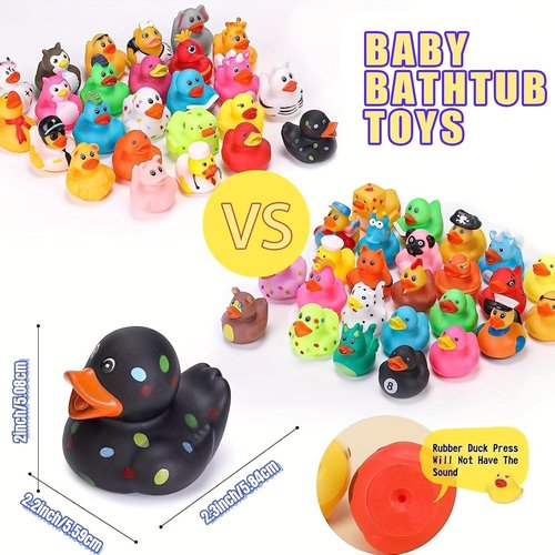 LINICE Mini Rubber Ducks - 30 Pcs Assorted Bath Toys for Toddlers | Perfect Party Favors & Gifts