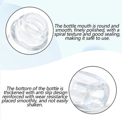 Empty Glass Roller Bottles 2 Pcs Black Clear Empty Glass Essential Oil Roller Bottles Empty Refillable Roll on Glass Bottles with Refillable Containers Tools and Accessories (30ML)
