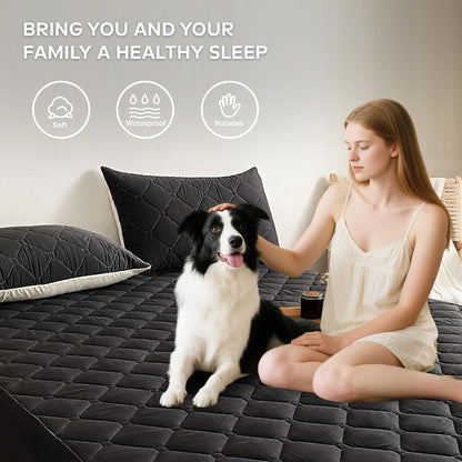 Skiennix Waterproof Twin Mattress Protector - Lab Tested Leakproof, Oeko-TEX Certified, Breathable & Noiseless, 18" Deep Pocket, Machine Washable | Black