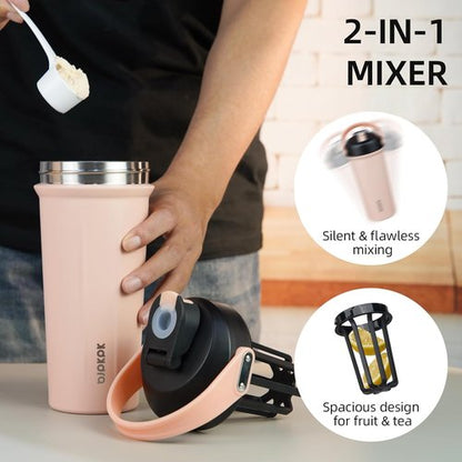 BJPKPK 25 oz Insulated Tumbler - Stainless Steel Protein Shaker Water Bottle | Forest Green