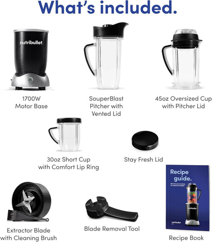 NutriBullet Rx Blender - Powerful Nutrient Extractor in Sleek Black Finish