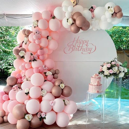 Awenztech 12-Inch Light Pink Balloons | 50-Pack Pastel Latex Balloons for Parties & Celebrations