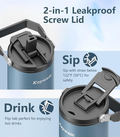 Kepwam T3 Self-Heating Travel Mug - 20oz Temperature-Controlled Coffee Warmer for On-the-Go Enjoyment