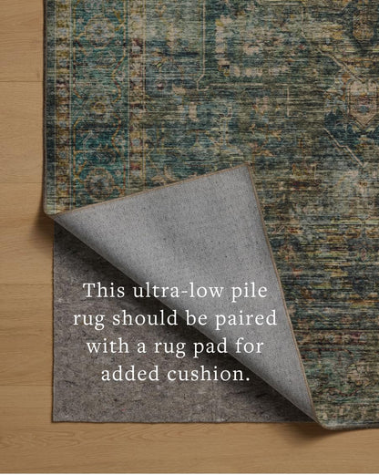 Loloi II Anniston Collection ANS-05 Lagoon/Multi 5'-0" x 7'-6" Machine Washable Area Rug