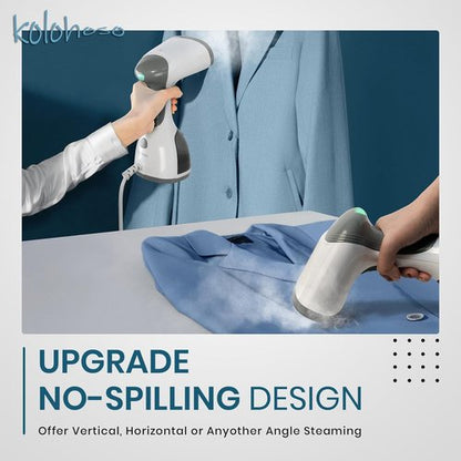 Kolohoso Handheld Garment Steamer - 1500W Fast Heat Up, Portable Travel Steamer with 260ml Tank - Grey