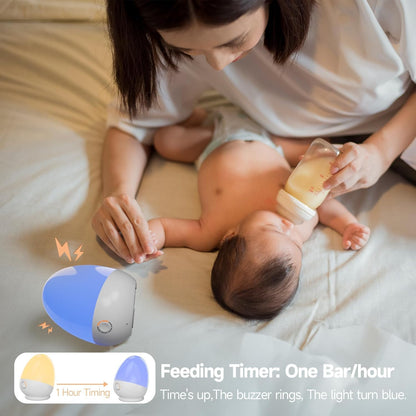 Touch Egg Night Light - Rechargeable Portable Kids Lamp with Dimmable 3 Color Temperatures | Ideal for Nursery