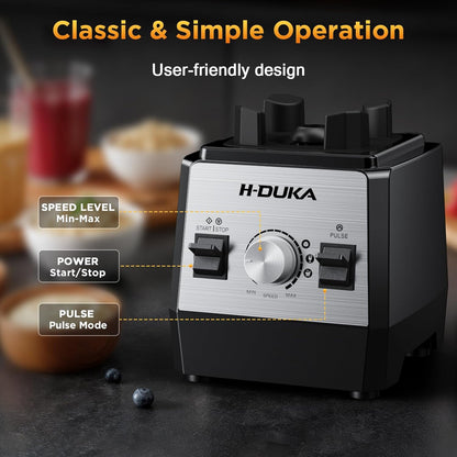 Skiennix Blender - 64 Oz Smoothie Maker with BPA-Free Container | Ice Crushing & Dishwasher Safe