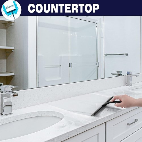 Matte Black Shower Squeegee by [Brand Name] - 10-Inch Stainless Steel for Streak-Free Bathroom & Shower Use