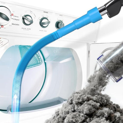 Holikme Dryer Vent Cleaner Kit - Lint Remover Vacuum Attachment Brush & Hose | Blue
