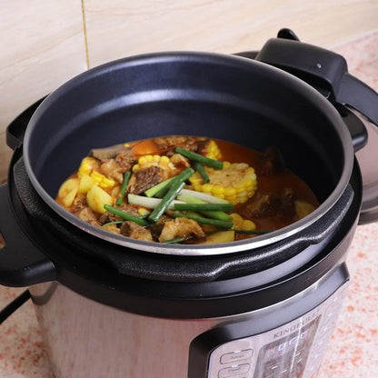 KINGBULL 12-in-1 Electric Pressure Cooker - Versatile Slow Cooker & Rice Steamer | 8 Quart Stainless Steel/Black