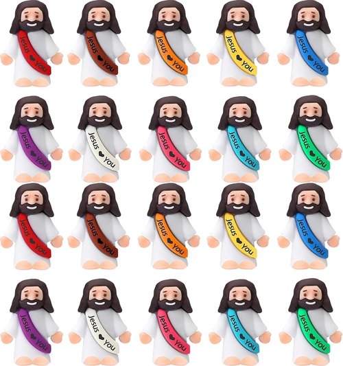 Little Jesus Figures - 40PCS Mini Religious Party Favors for Easter Egg Stuffers & Sunday School